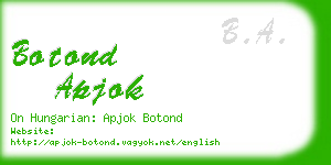 botond apjok business card